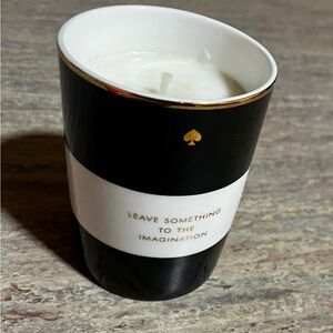 Kate Spade ♠️ Leave Something To The Imagination in Black & White Ceramic Holder
